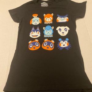 Animal Crossing Black T-Shirt Size XS